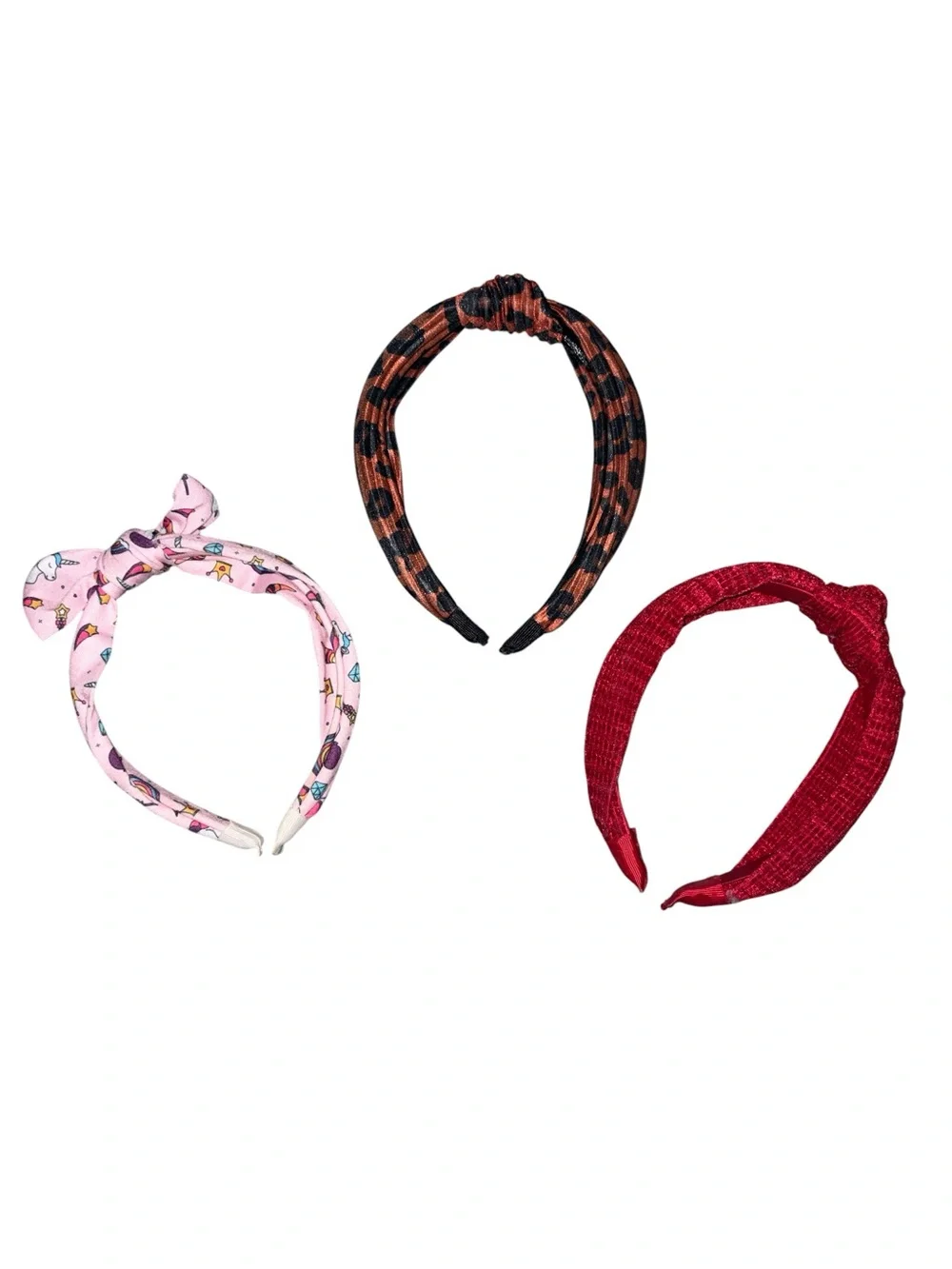Kids Mixed Hair Accessory Set with White Bows & Assorted Colors